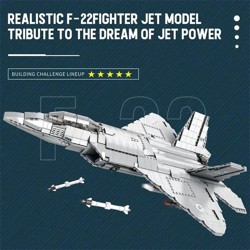  Creative F22 Fighter Model Kit Blocks Toyland EU -  ToylandEU™