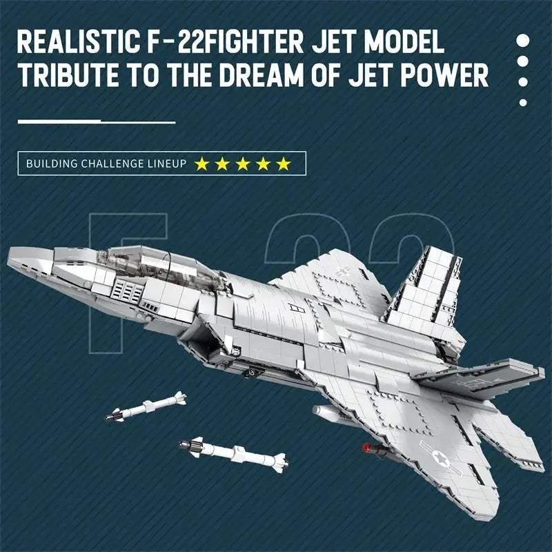  Creative F22 Fighter Model Kit Blocks Toyland EU -  ToylandEU™