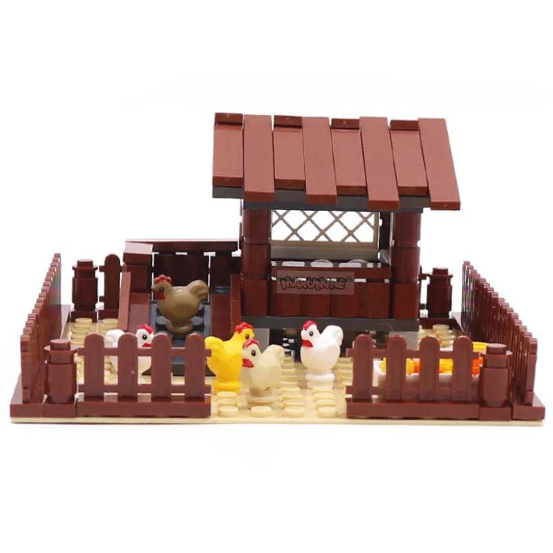 Creative Farm Chicken Building Blocks Set - 138 Pieces for Fun Play - ToylandEU
