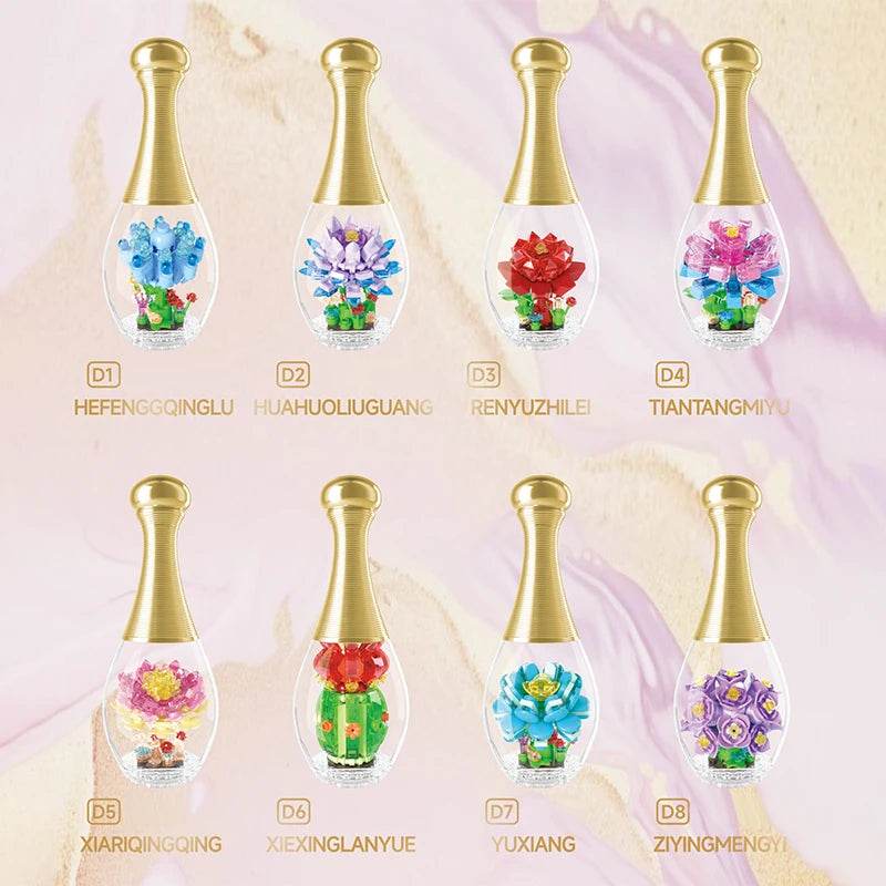 Creative Flower In A Bottle Building Blocks DIY Toy Gift - ToylandEU