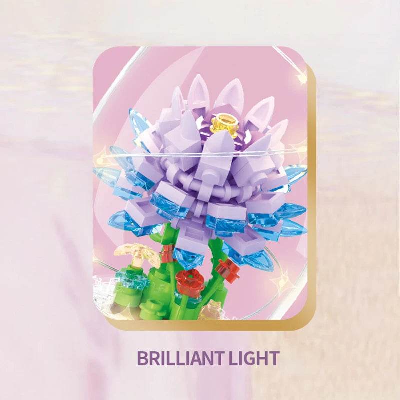 Creative Flower In A Bottle Building Blocks DIY Toy Gift - ToylandEU
