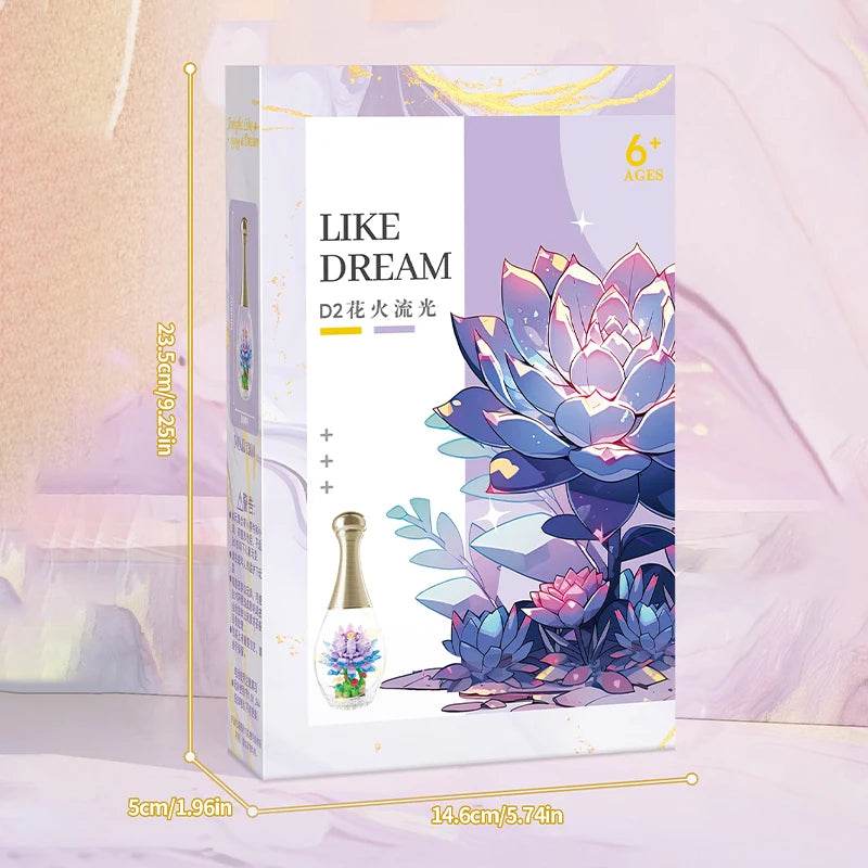 Creative Flower In A Bottle Building Blocks DIY Toy Gift - ToylandEU