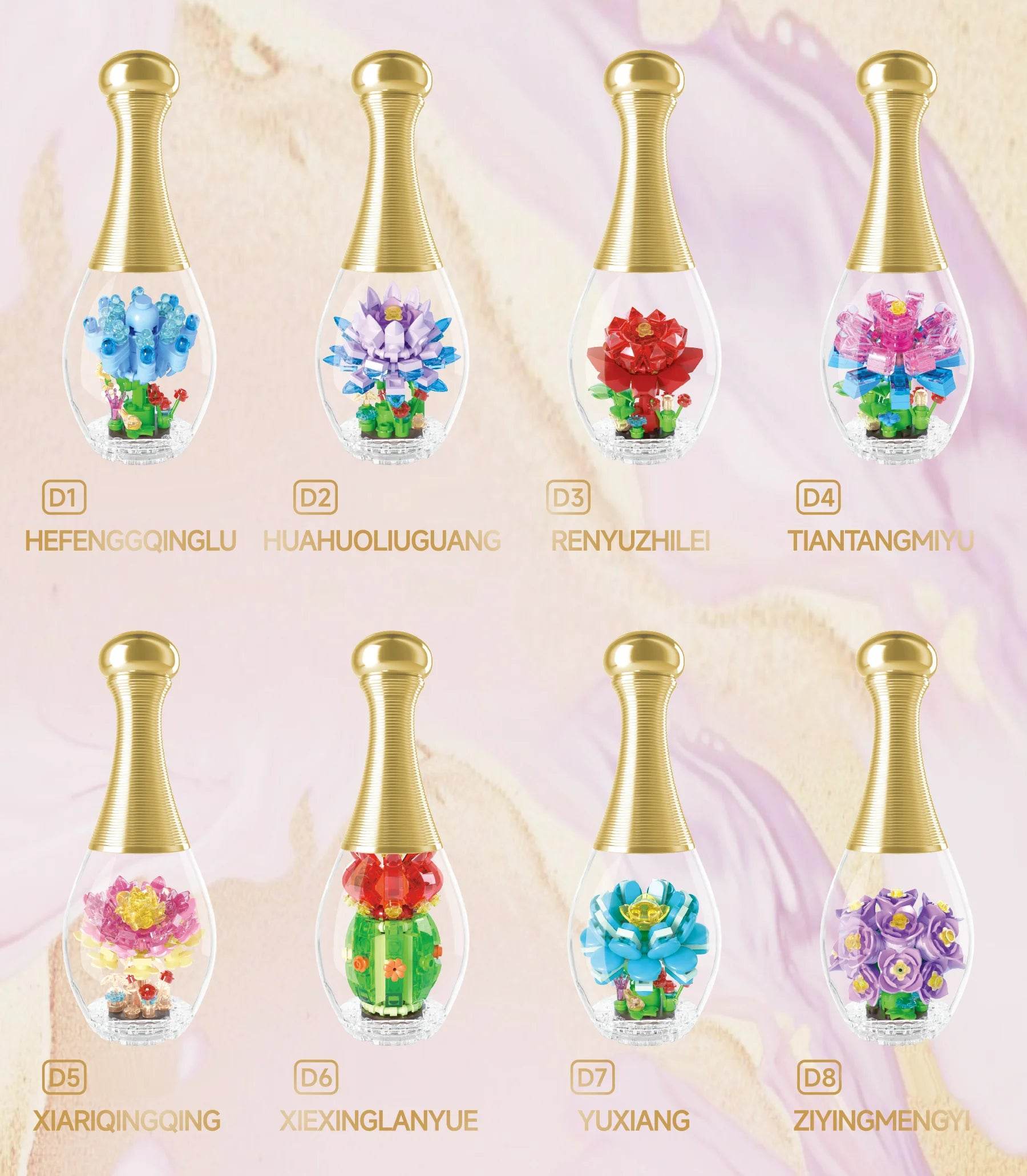 Creative Flower In A Bottle Building Blocks DIY Toy Gift - ToylandEU