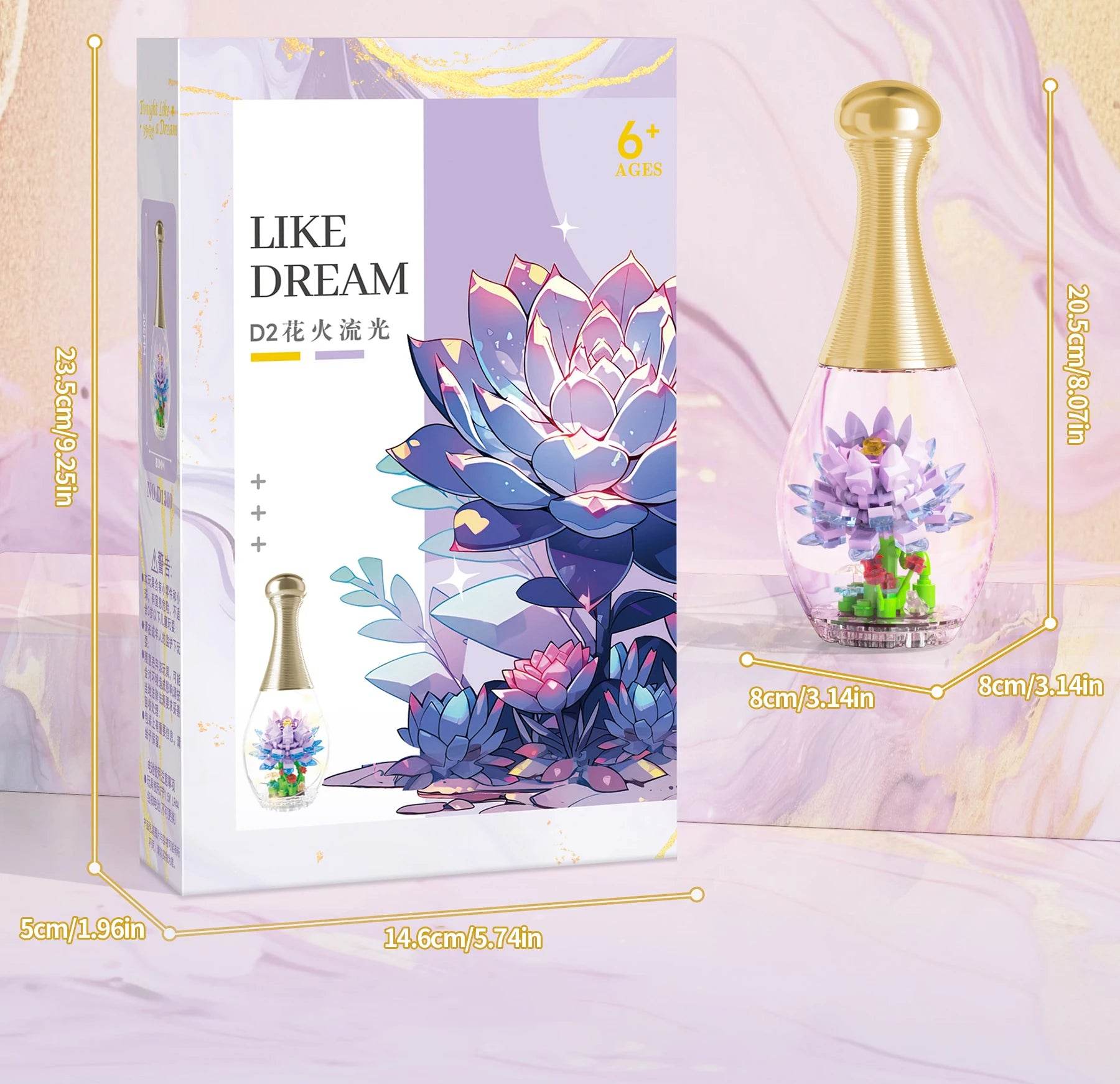 Creative Flower In A Bottle Building Blocks DIY Toy Gift - ToylandEU