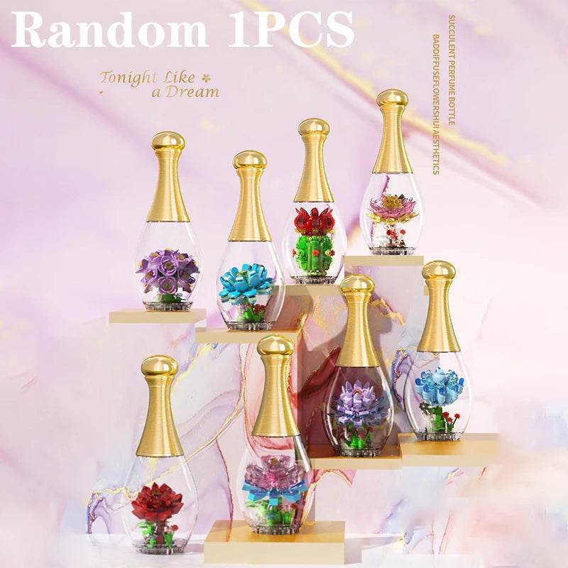 Creative Flower In A Bottle Building Blocks DIY Toy Gift - ToylandEU