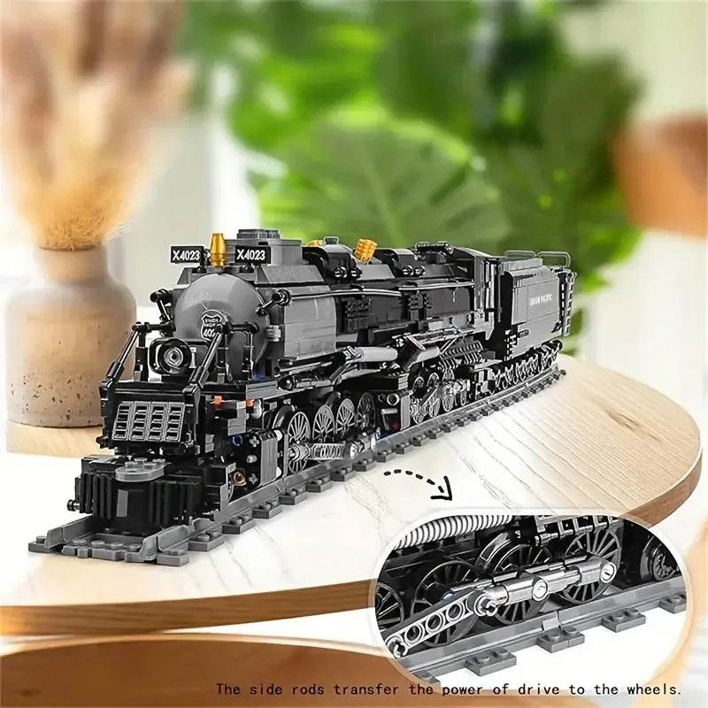 Creative In Stock The Bigboy Steam Locomotive Train 1608pcs Railway Puzz MOC Building Block Toy Gifts Kids - ToylandEU
