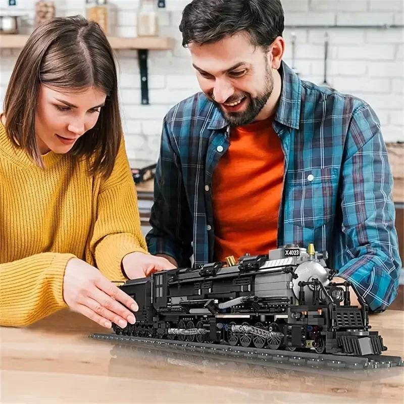 Creative In Stock The Bigboy Steam Locomotive Train 1608pcs Railway Puzz MOC Building Block Toy Gifts Kids - ToylandEU
