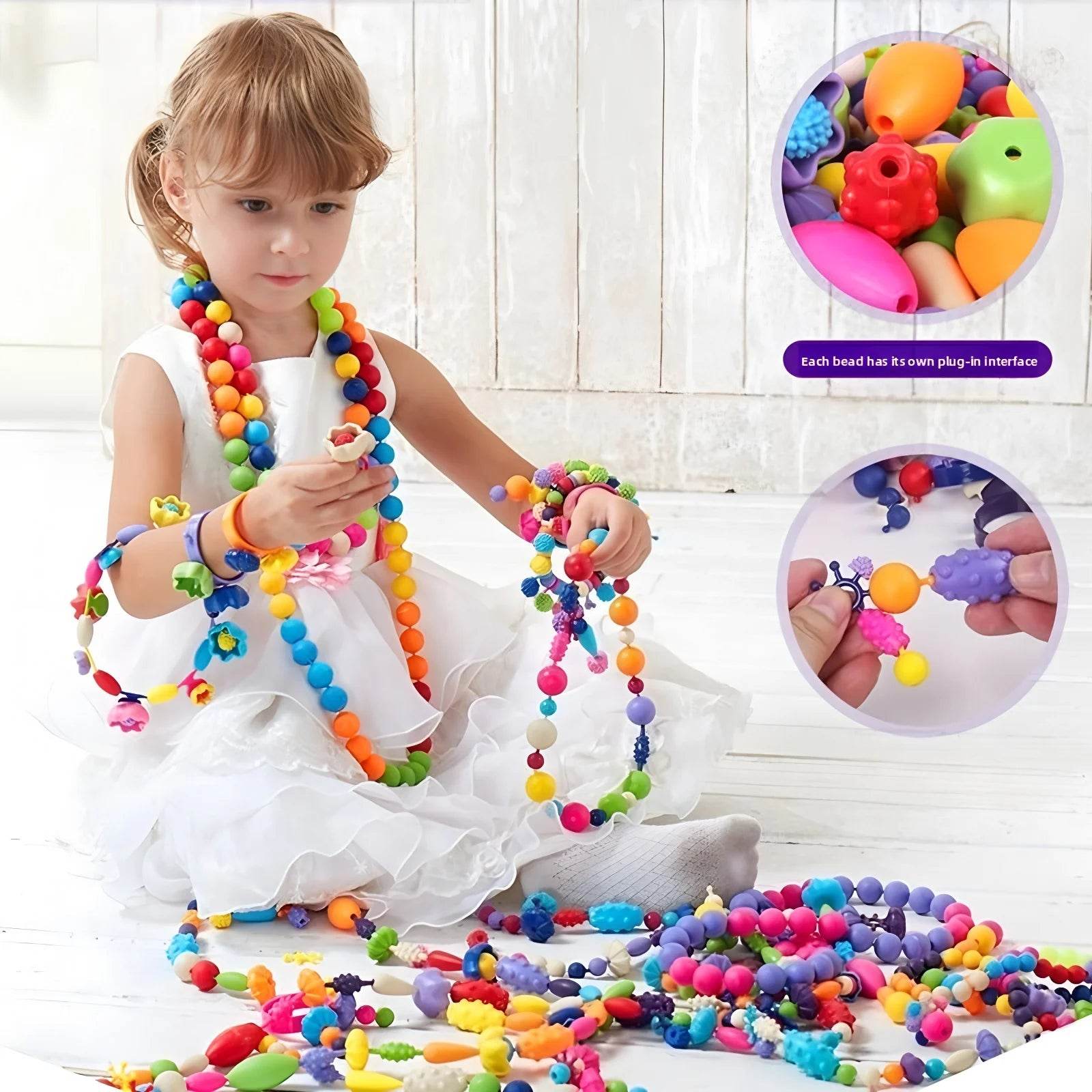 Creative Jewelry Making Kit for Kids Necklace Bracelet Ring - ToylandEU