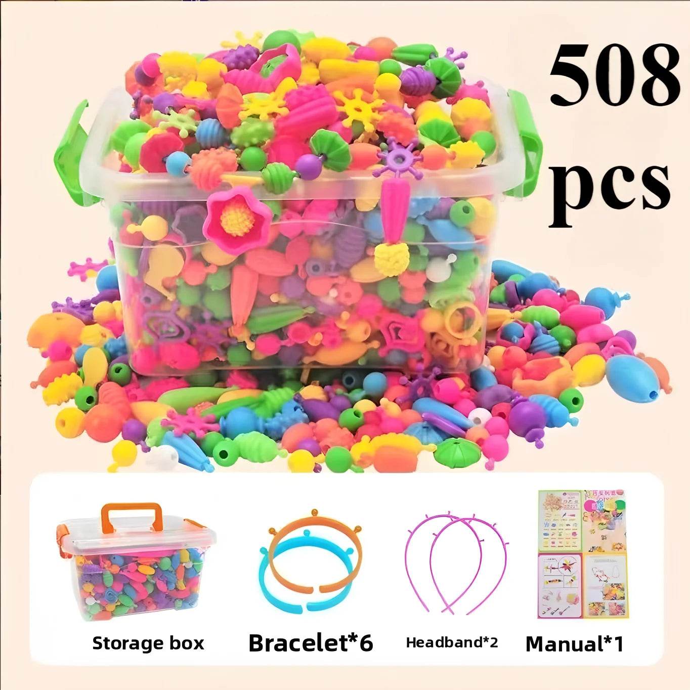 Creative Jewelry Making Kit for Kids Necklace Bracelet Ring - ToylandEU