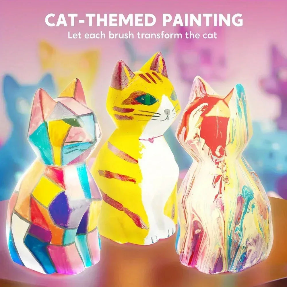 Creative Kids DIY Cat Lamp Kit Paint Your Own Nightlight - ToylandEU