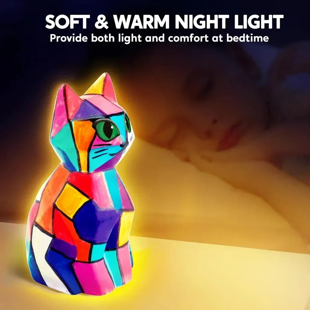 Creative Kids DIY Cat Lamp Kit Paint Your Own Nightlight - ToylandEU