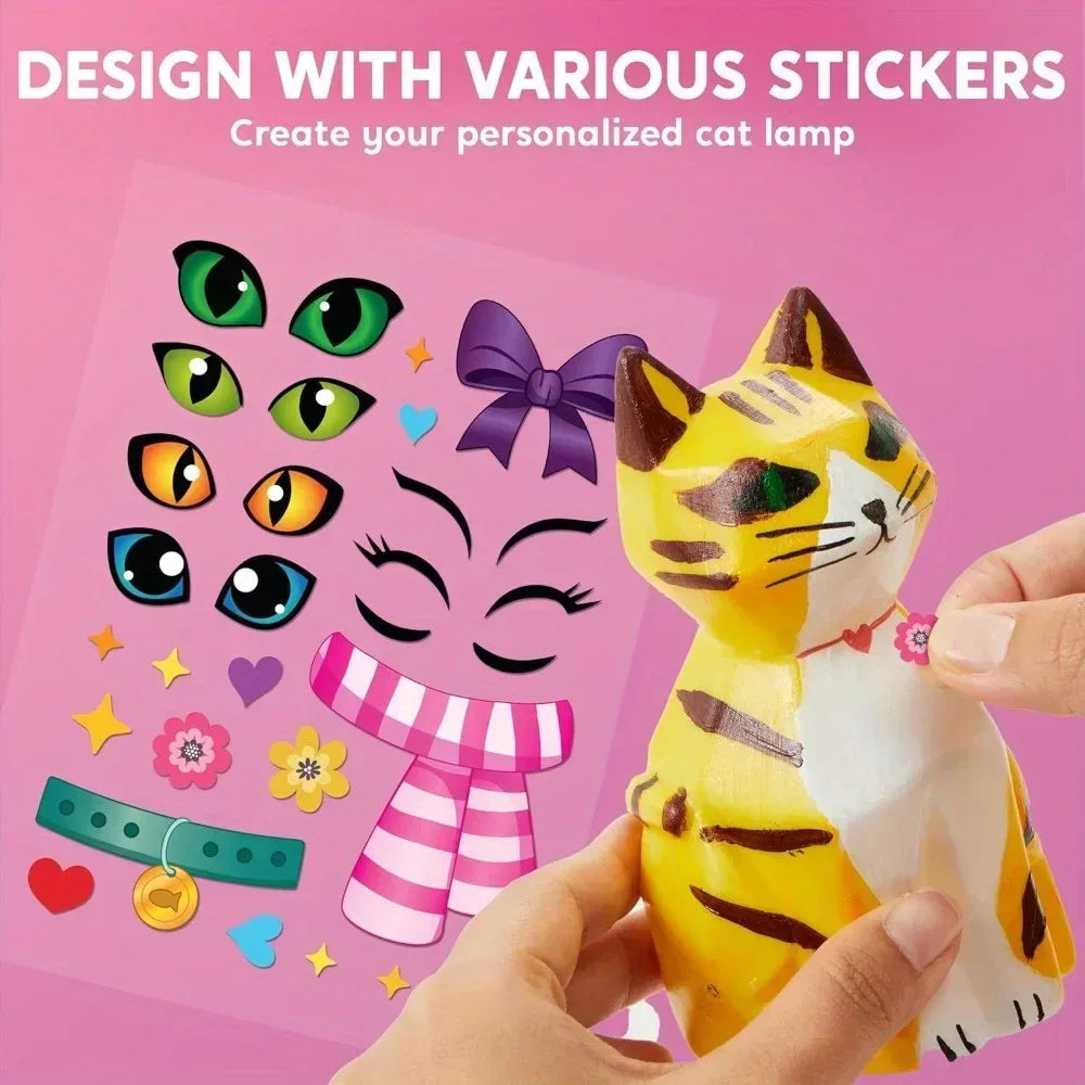 Creative Kids DIY Cat Lamp Kit Paint Your Own Nightlight - ToylandEU