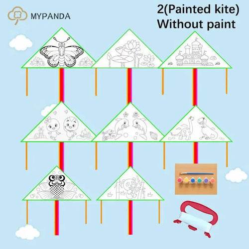 Creative Kids DIY Kite Set - Blank Paintable Kite for Artistic Fun & Sky High Adventure - ToylandEU