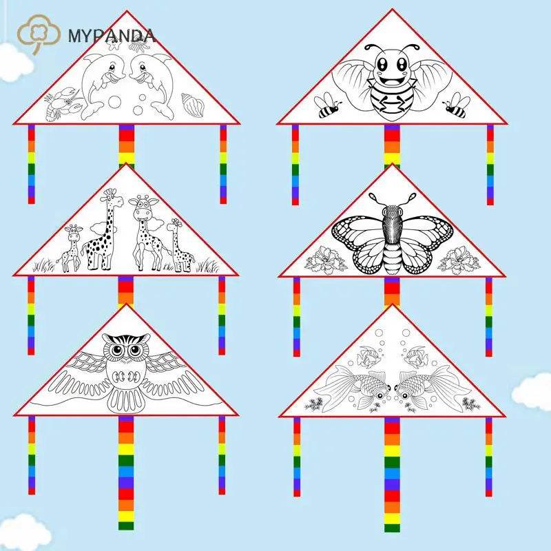 Creative Kids DIY Kite Set - Blank Paintable Kite for Artistic Fun & Sky High Adventure - ToylandEU