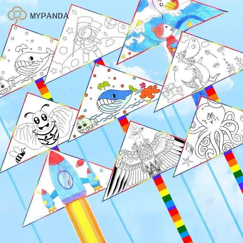 Creative Kids DIY Kite Set - Blank Paintable Kite for Artistic Fun & Sky High Adventure - ToylandEU