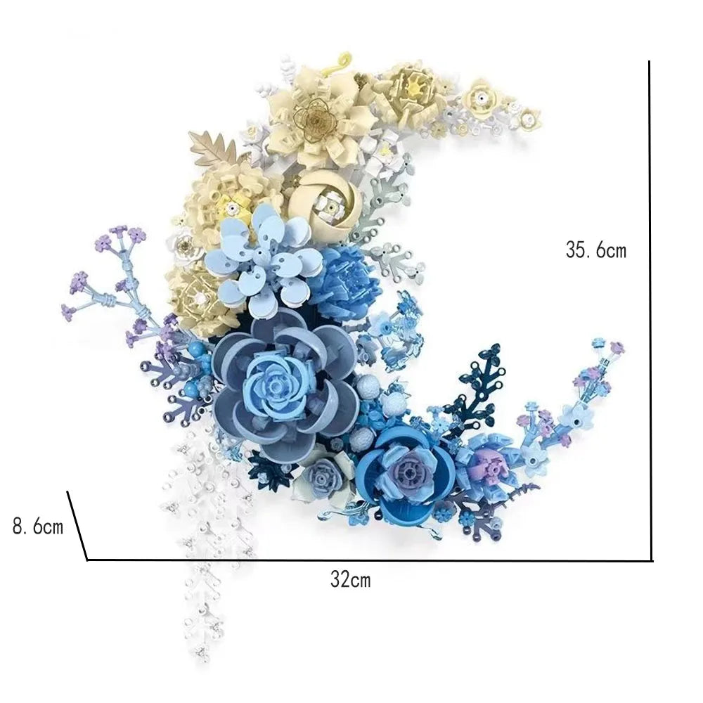 Creative Lego Compatible Building Block Bricks Moon Shaped Rose MOC 934 Pcs Valentine Gifts - ToylandEU
