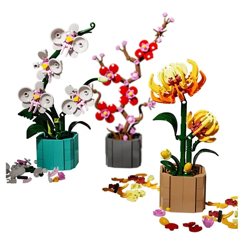 Creative Lego Compatible Building Block Kit Sunflower Bird Of Paradise Floral Model For Kids And Girls - ToylandEU