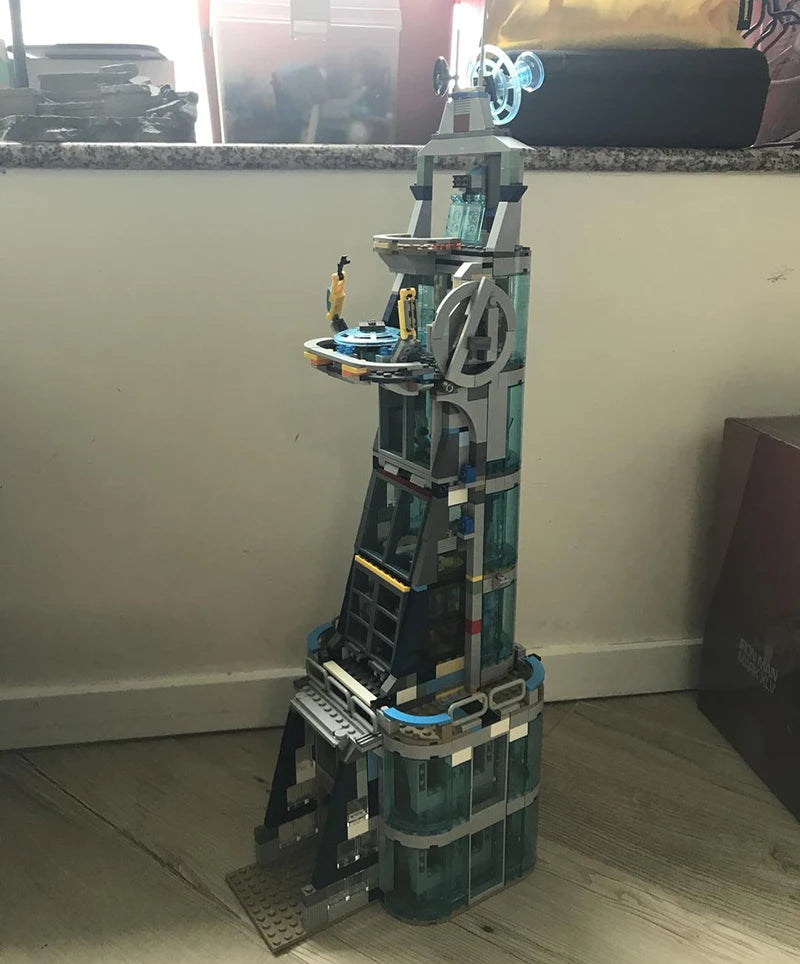 Creative Lego Compatible Building Blocks City House Superhero Figures Tower Battle Of NY Hall Of Armor Set For Kids - ToylandEU