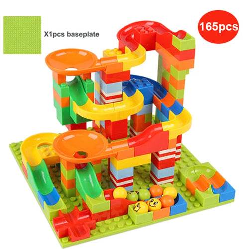 Creative Marble Race Track Building Set - 165/330pcs Fun Blocks - ToylandEU