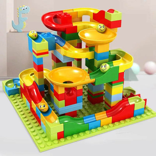 Creative Marble Race Track Building Set - 165/330pcs Fun Blocks - ToylandEU