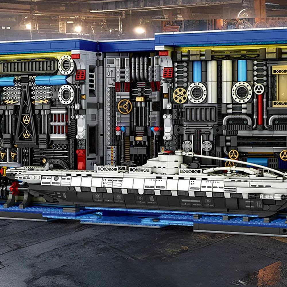 Creative Military Submarine Building Block Model with Lights for Kids and Teens 3466 Pieces - ToylandEU