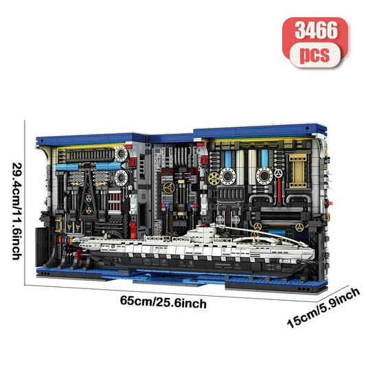 Creative Military Submarine Building Block Model with Lights for Kids and Teens 3466 Pieces - ToylandEU