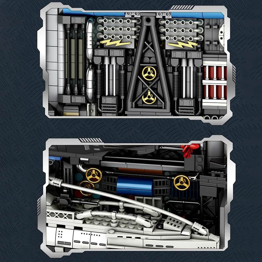 Creative Military Submarine Building Block Model with Lights for Kids and Teens 3466 Pieces - ToylandEU