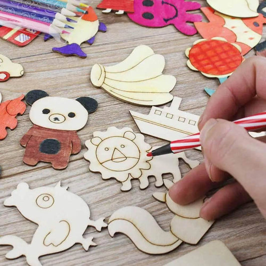 Creative Montessori Wooden Stencil Set - 20pcs Drawing Toys for Kids - ToylandEU