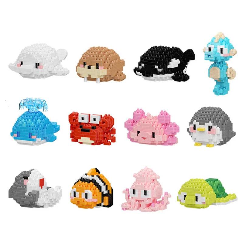 Creative Ocean World Animal Particle Building Blocks Toys - ToylandEU