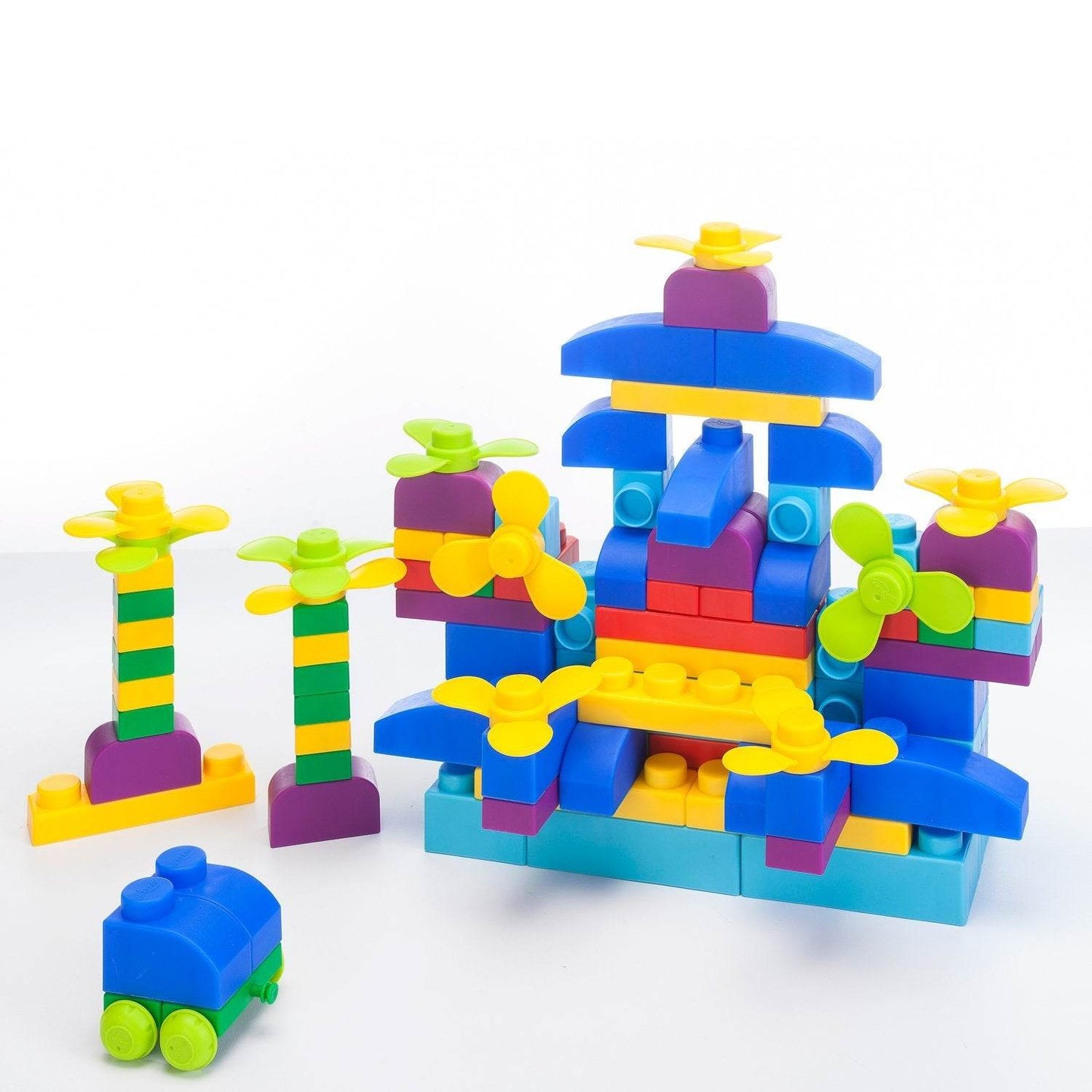Creative Primary Color Soft Building Blocks Set - 80pcs for Kids - ToylandEU