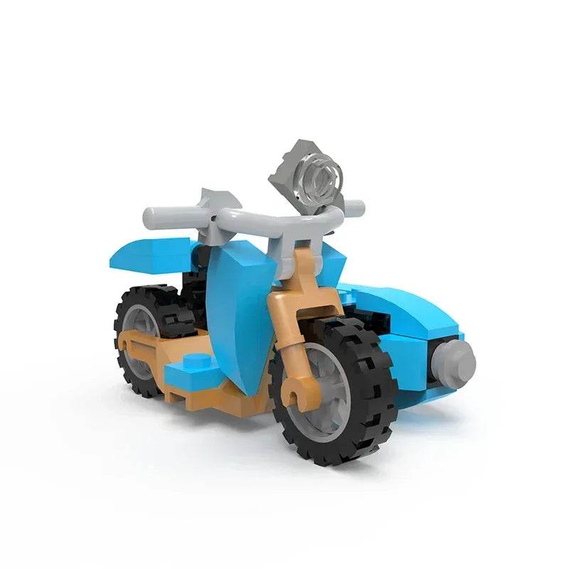 Creative Retro Mini Motorcycle Building Blocks MOC Ghosted-Riders Model for Kids Birthday Gifts - ToylandEU