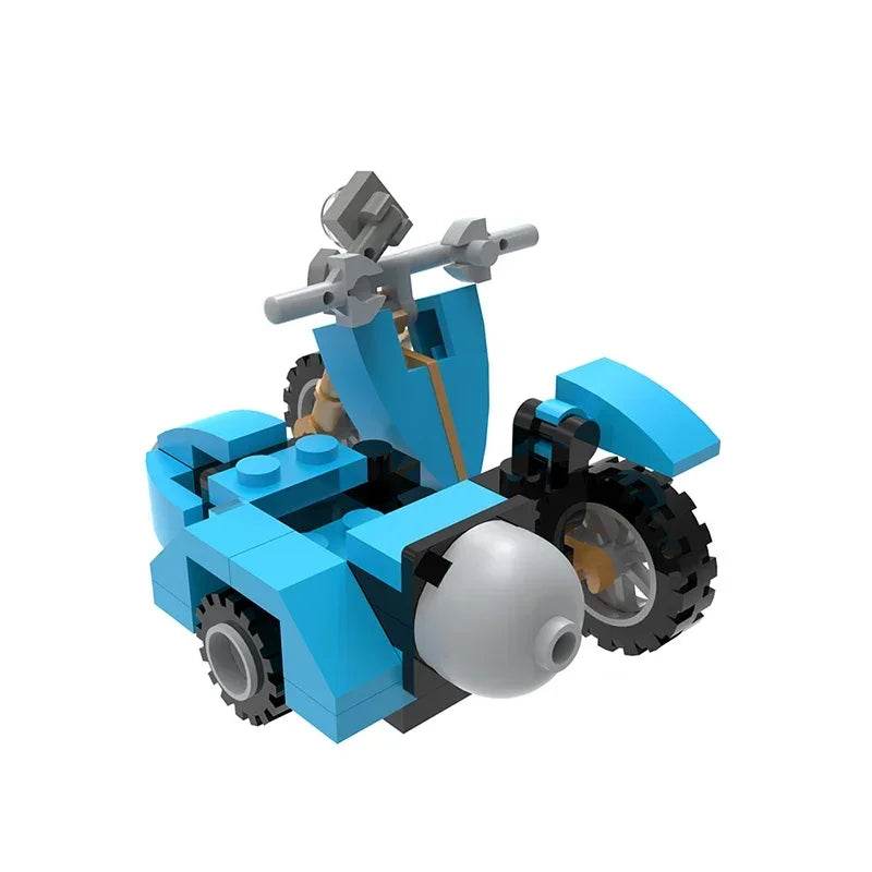 Creative Retro Mini Motorcycle Building Blocks MOC Ghosted-Riders Model for Kids Birthday Gifts - ToylandEU