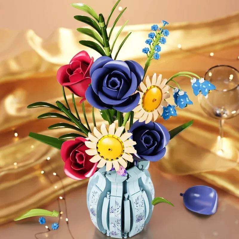 Creative Rose Building Blocks Set Model Flower Pot Gifts - ToylandEU