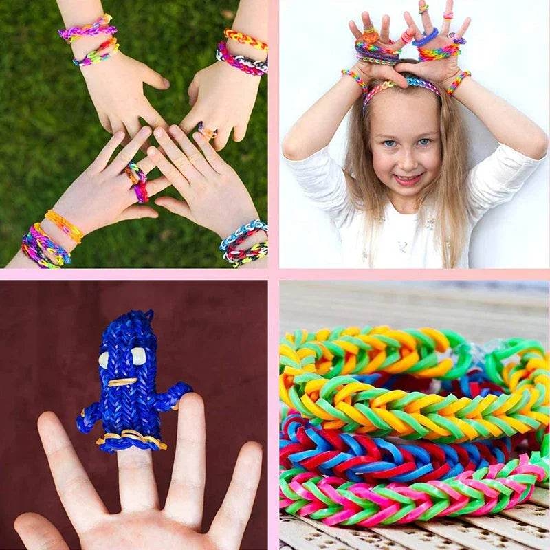 Creative Rubber Band Loom Kit With Colorful Beads For Girls - ToylandEU