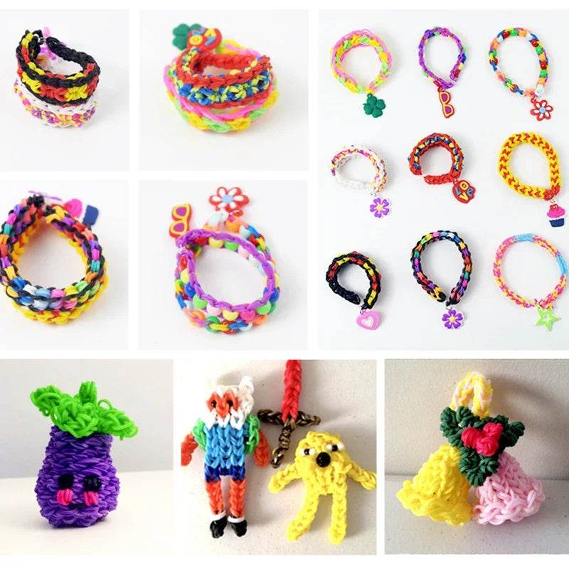 Creative Rubber Band Loom Kit With Colorful Beads For Girls - ToylandEU