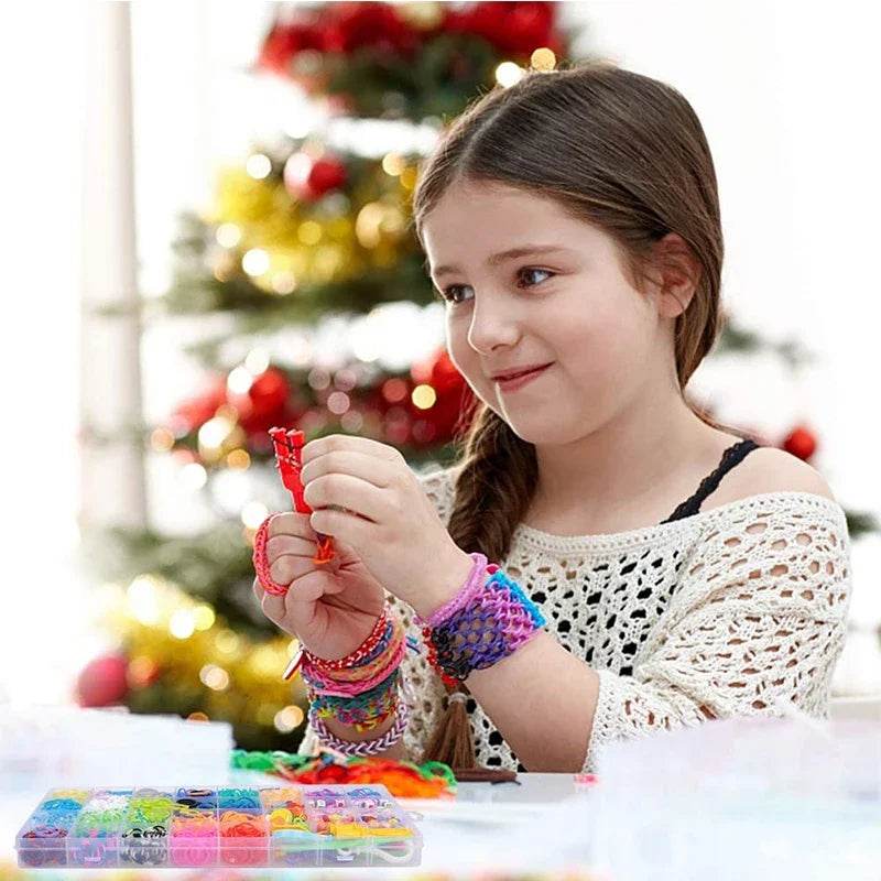 Creative Rubber Band Loom Kit With Colorful Beads For Girls - ToylandEU