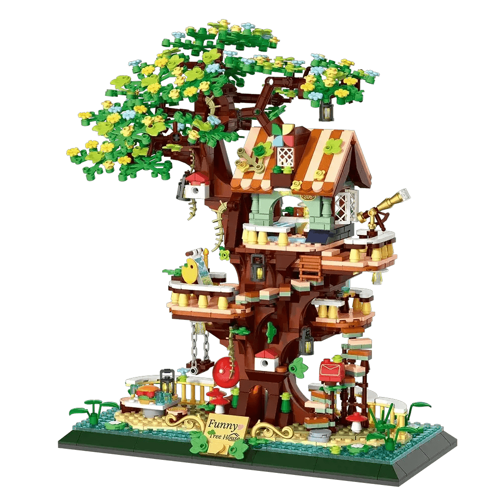 Creative Sakura Tree House Building Blocks Set For All Ages - ToylandEU