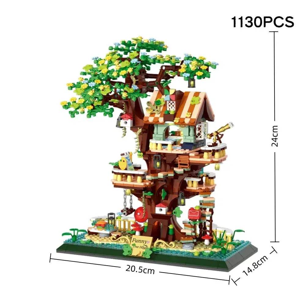 Creative Sakura Tree House Building Blocks Set For All Ages - ToylandEU
