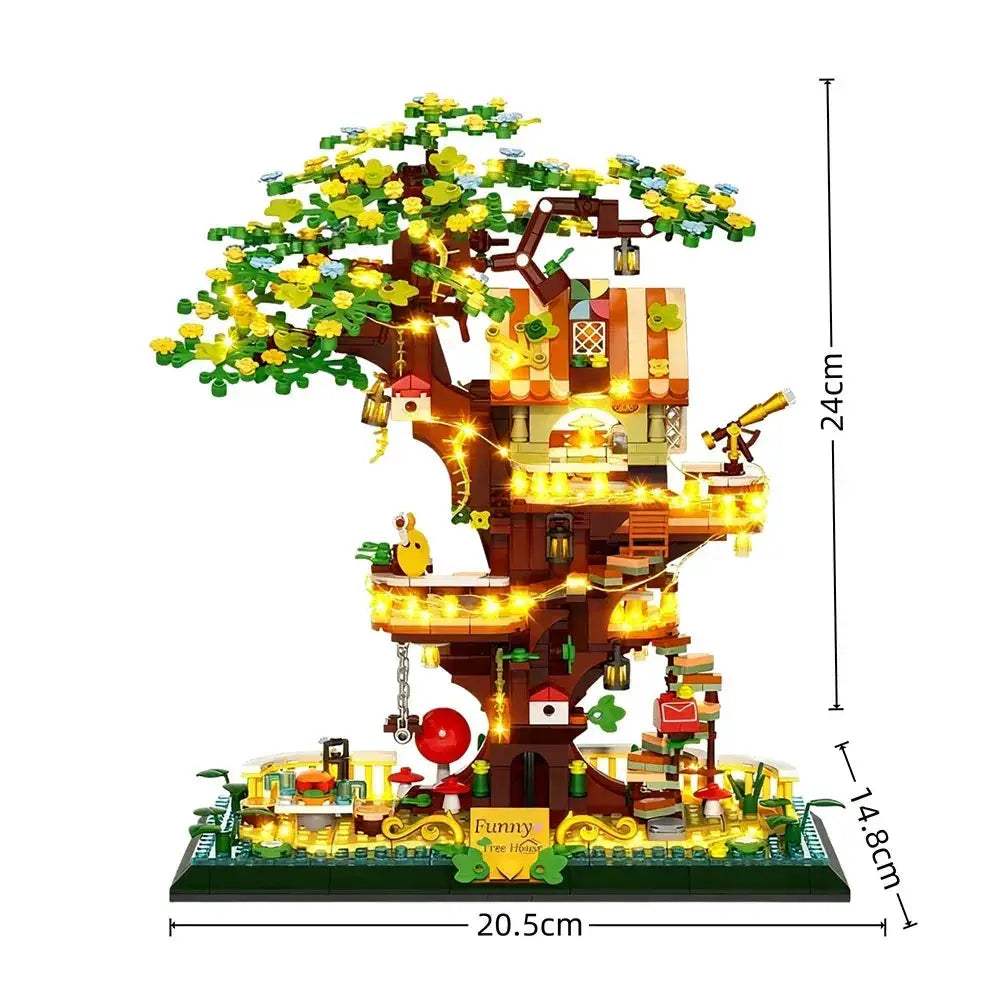 Creative Sakura Tree House Building Blocks Set For All Ages - ToylandEU