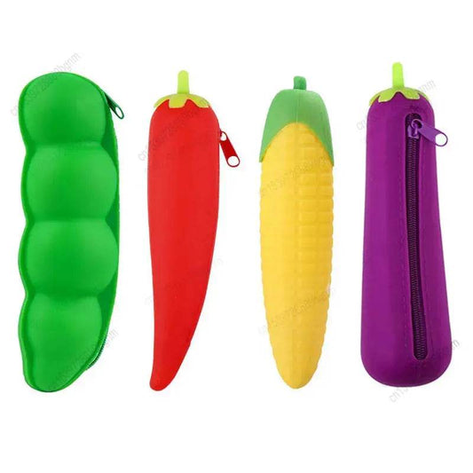Creative Silicone Pencil Case Eggplant Shape Zipper Kids - ToylandEU