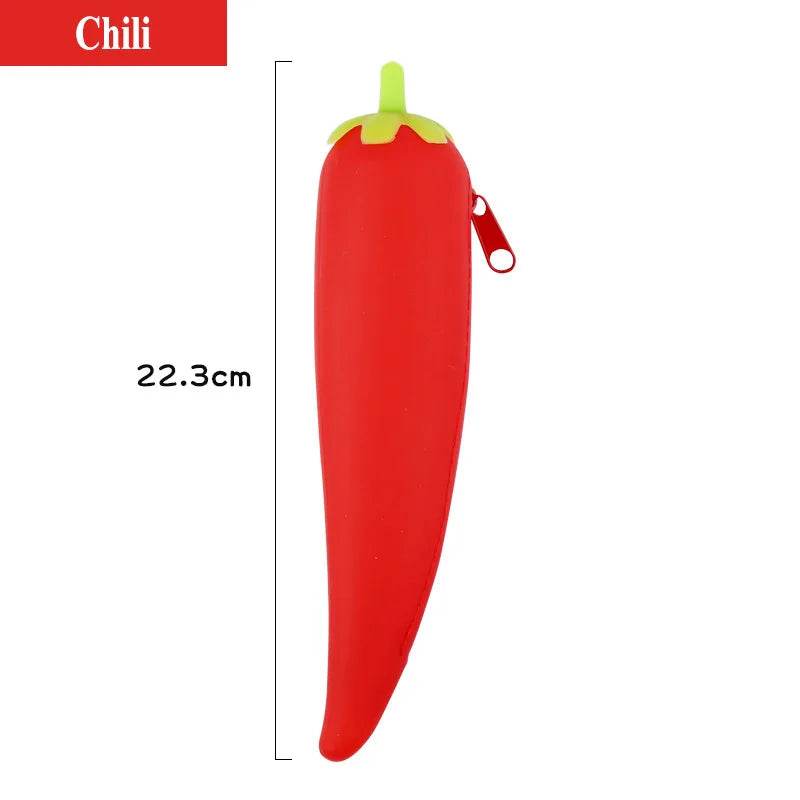 Creative Silicone Pencil Case Eggplant Shape Zipper Kids - ToylandEU