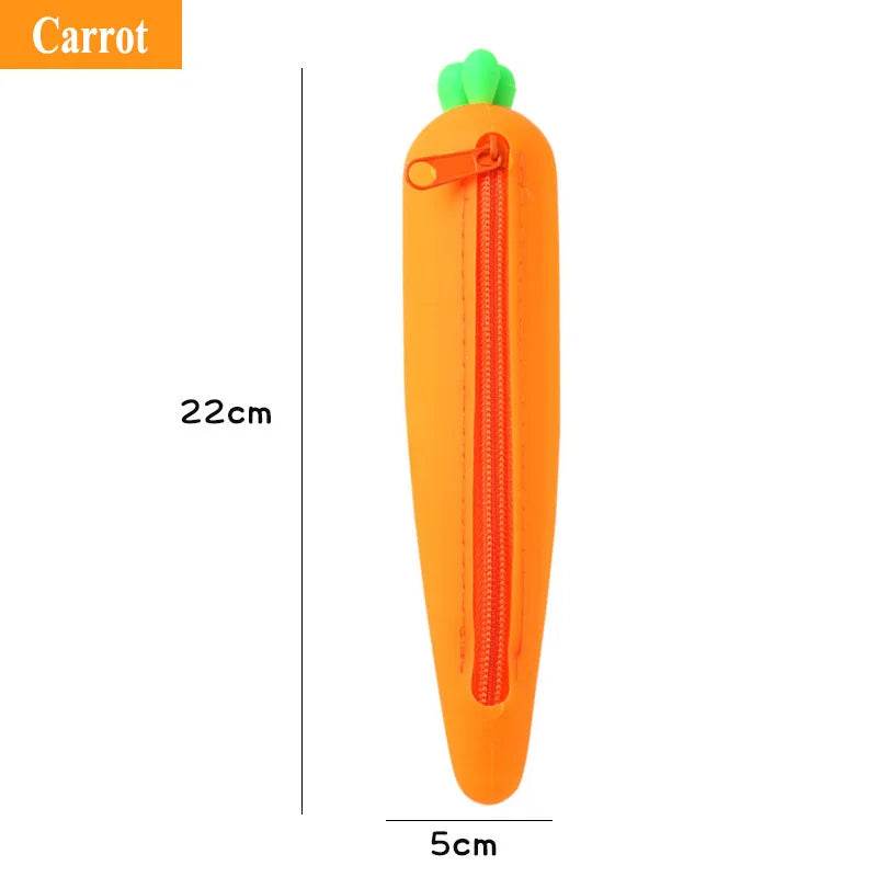 Creative Silicone Pencil Case Eggplant Shape Zipper Kids - ToylandEU