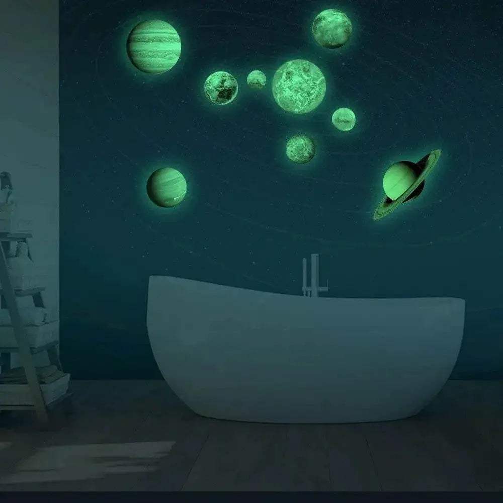  Glowing Solar System Stickers 9 Planets Toyland EU -  ToylandEU™
