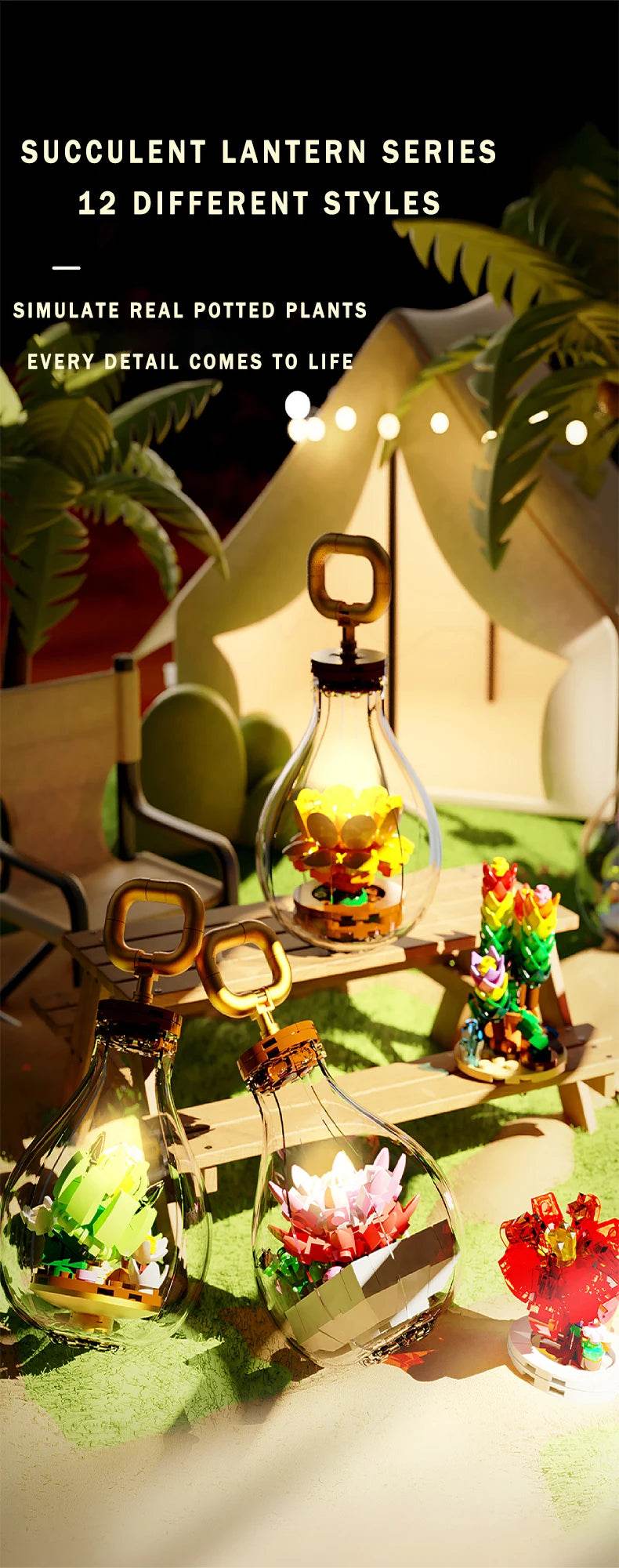 Creative Succulent Glower Bulb Building Blocks for Kids Toys - ToylandEU