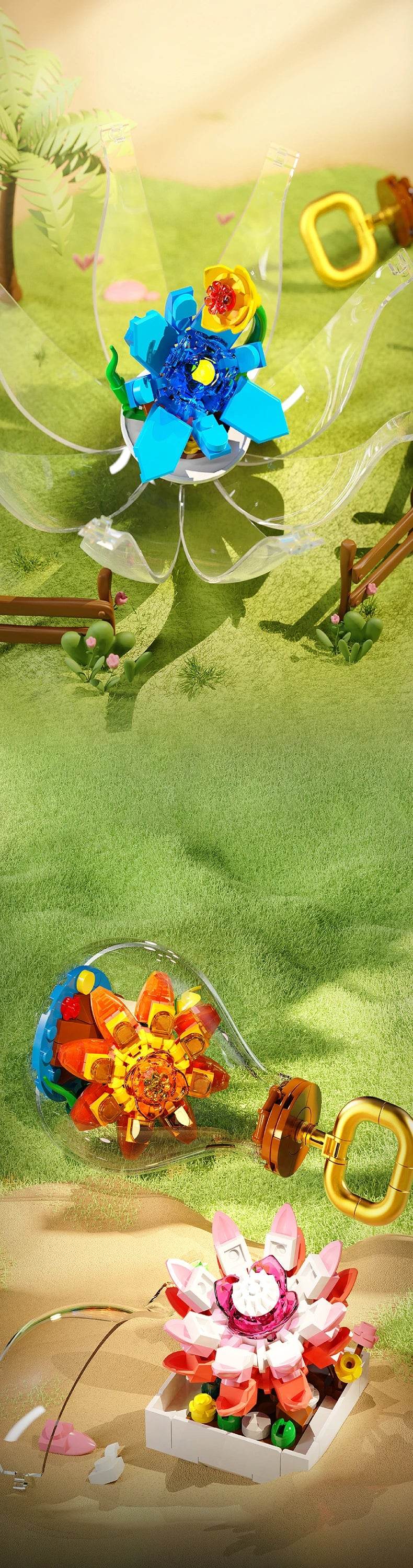 Creative Succulent Glower Bulb Building Blocks for Kids Toys - ToylandEU