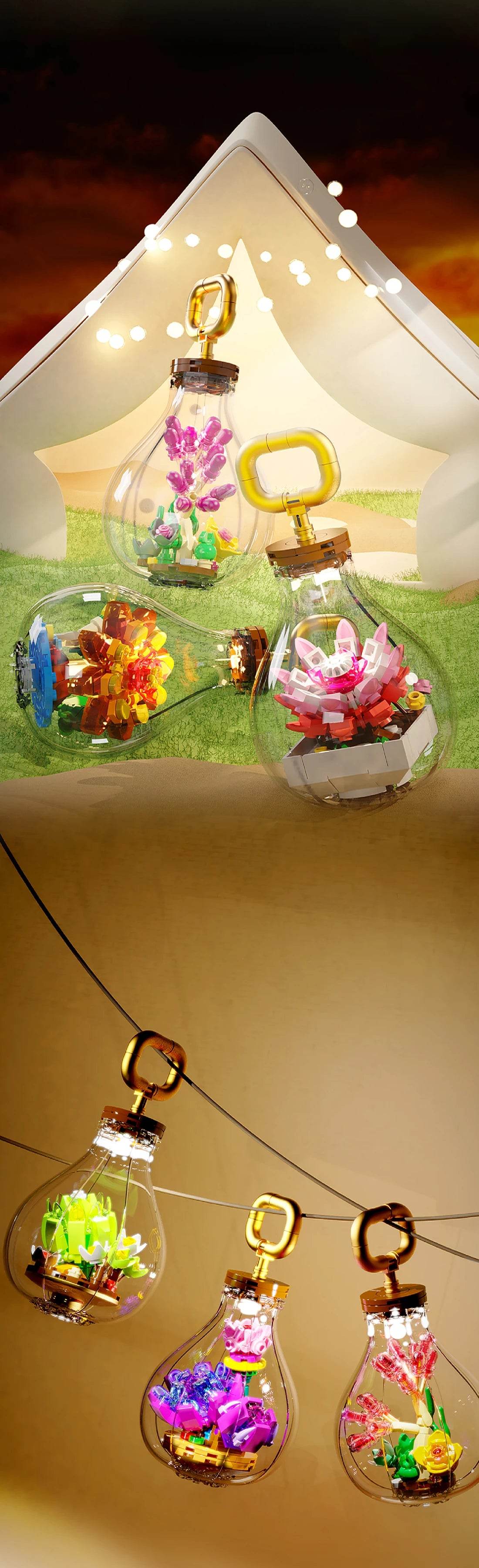 Creative Succulent Glower Bulb Building Blocks for Kids Toys - ToylandEU