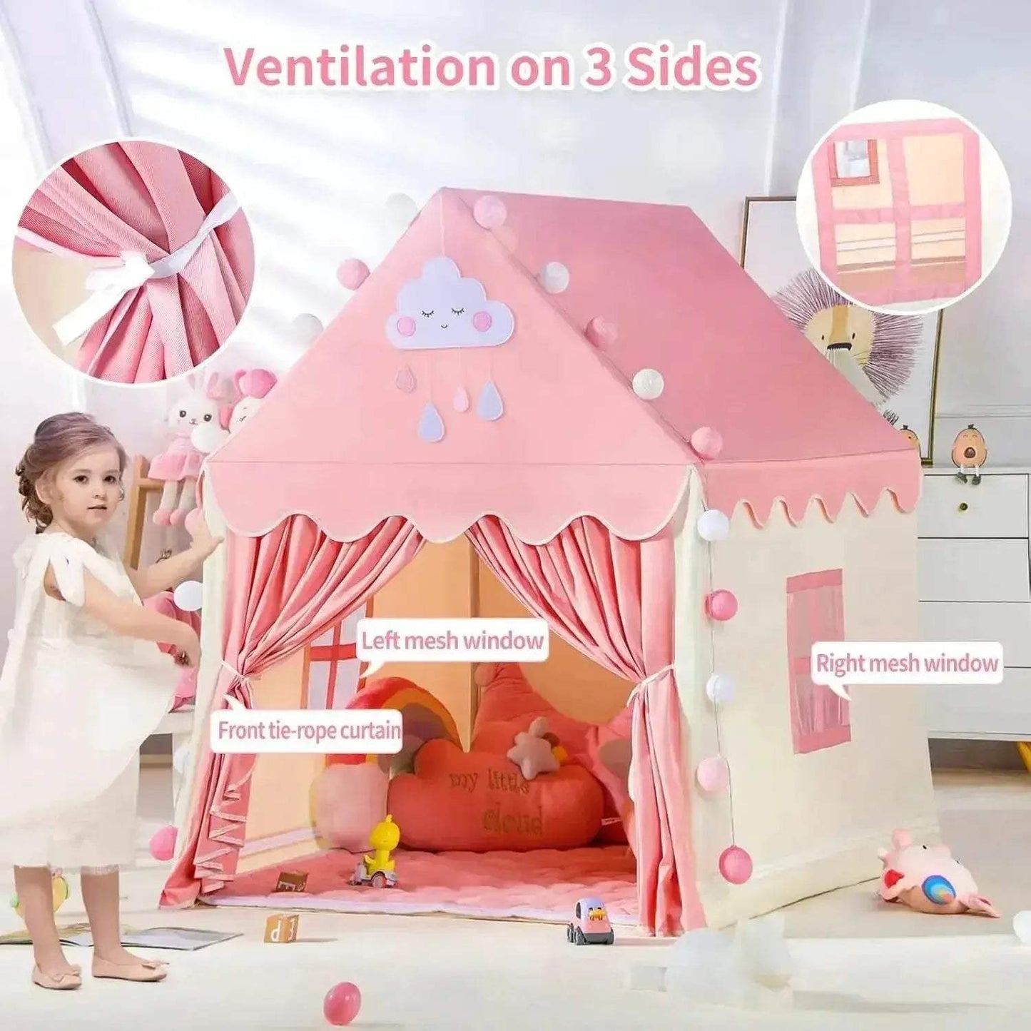  Creative Teepee Playhouse Tent Foldable Toyland EU -  ToylandEU™
