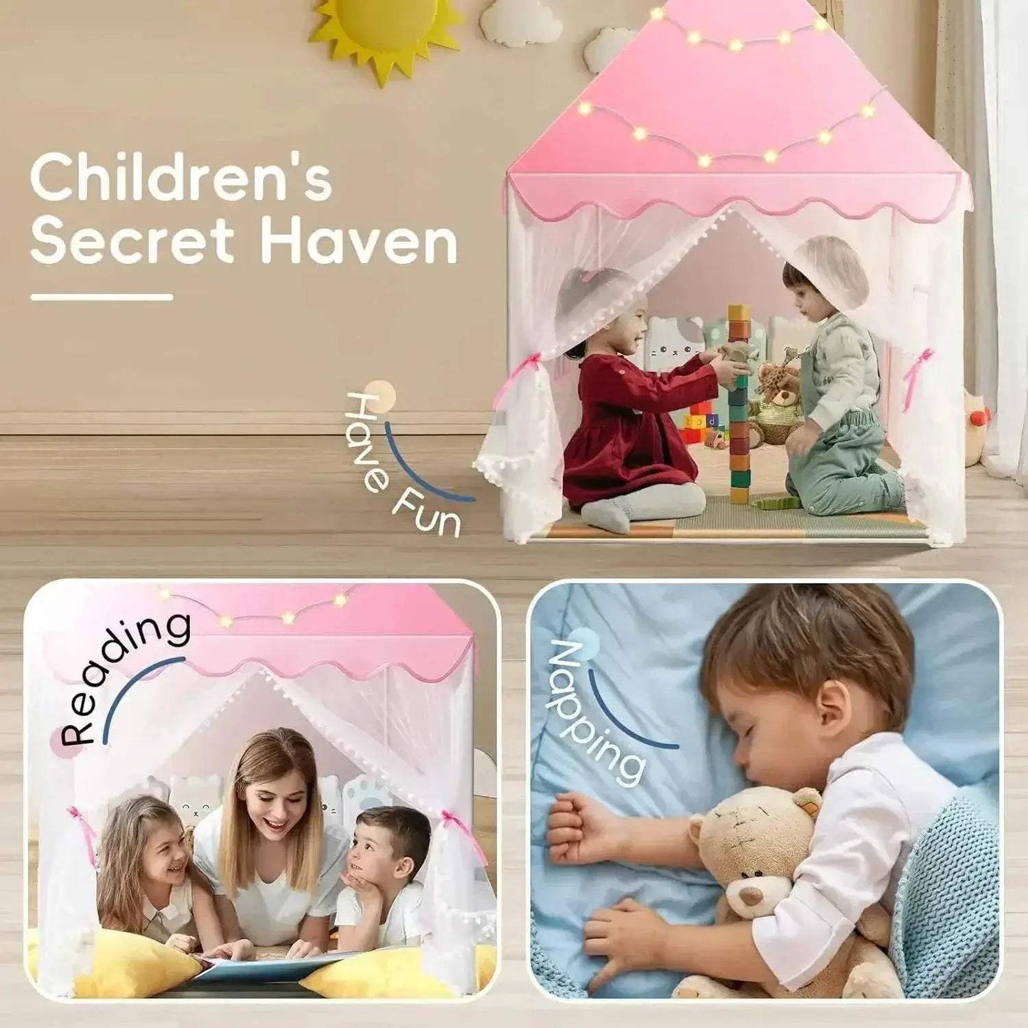  Creative Teepee Playhouse Tent Foldable Toyland EU -  ToylandEU™