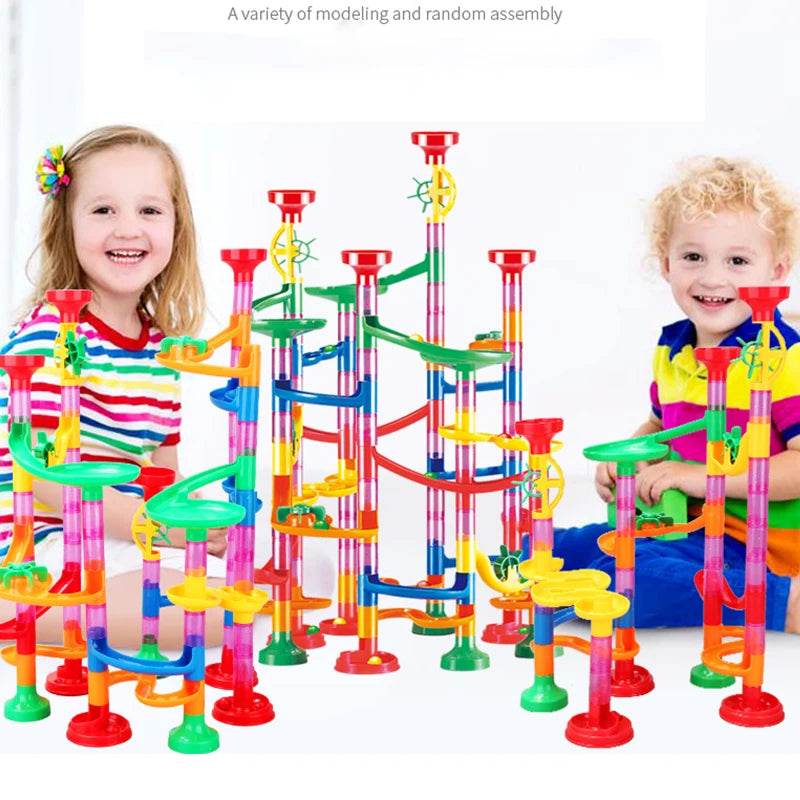 Creative Track Pipe Building Blocks for Kids - Marble Race Maze Toys - ToylandEU