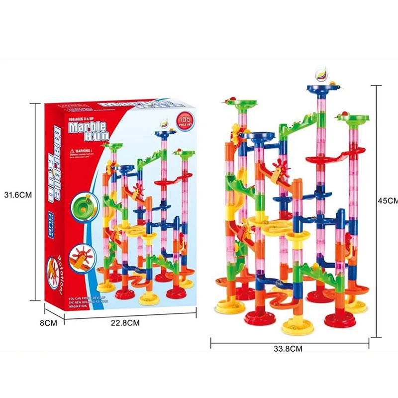 Creative Track Pipe Building Blocks for Kids - Marble Race Maze Toys - ToylandEU